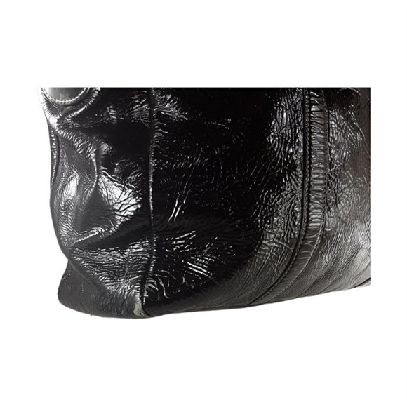 Coach Patent Leather Large Gallery Tote Bag Handbag Shoulder Purse Y2k #9789 - Picture 3 of 7